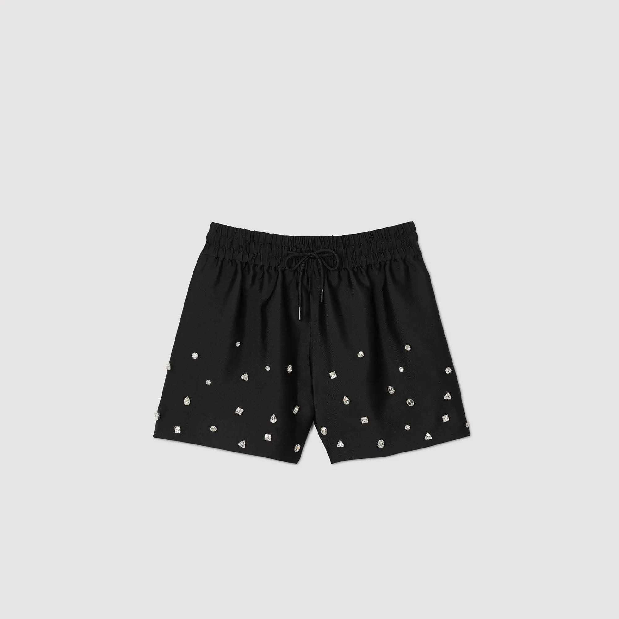 Ensembles|Jupes & Shorts*SANDRO Short Large Strassé Noir