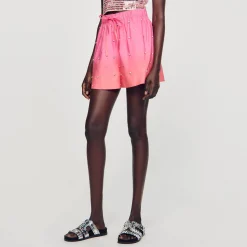 Ensembles|Jupes & Shorts*SANDRO Short Strassé Rose / Orange