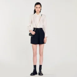 Jupes & Shorts*SANDRO Short Taille Haute Avec Boutons Noir