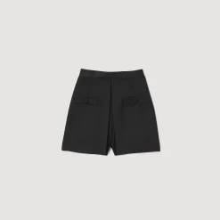Jupes & Shorts*SANDRO Short Taille Haute Avec Boutons Noir