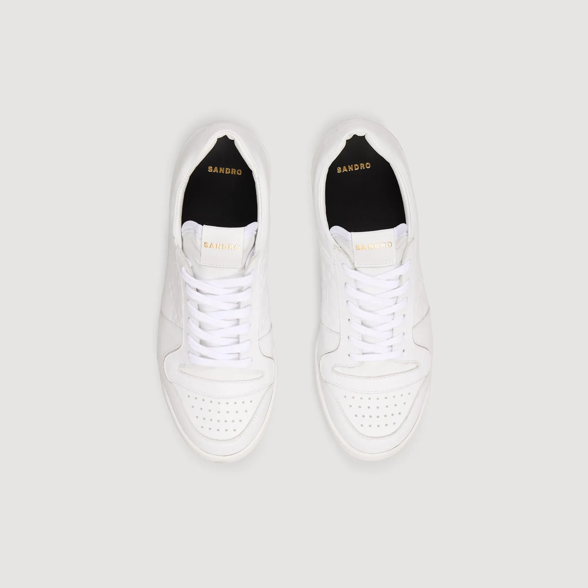 Sneakers*SANDRO Sneakers Basses En Cuir blanc
