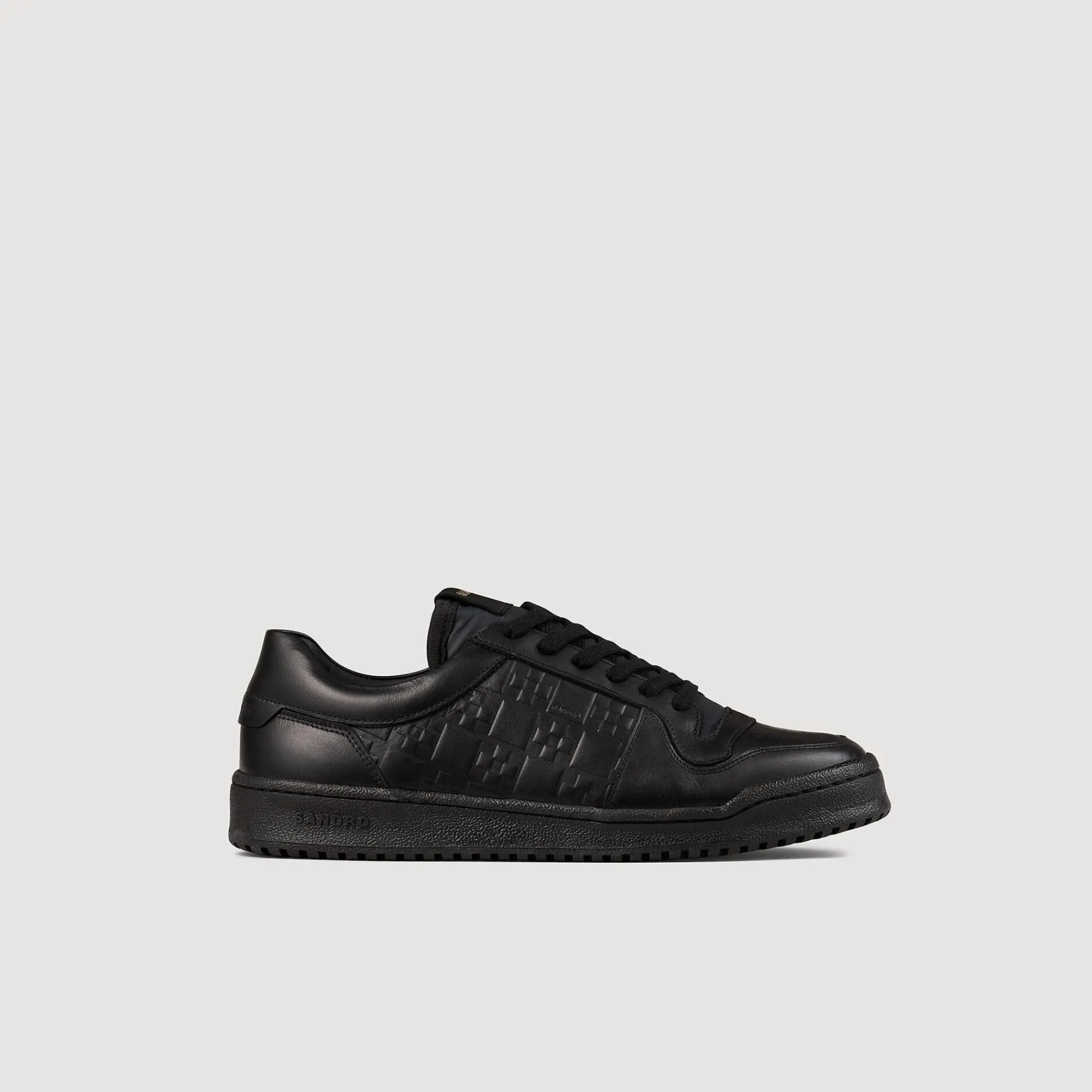 Sneakers*SANDRO Sneakers Basses En Cuir Noir