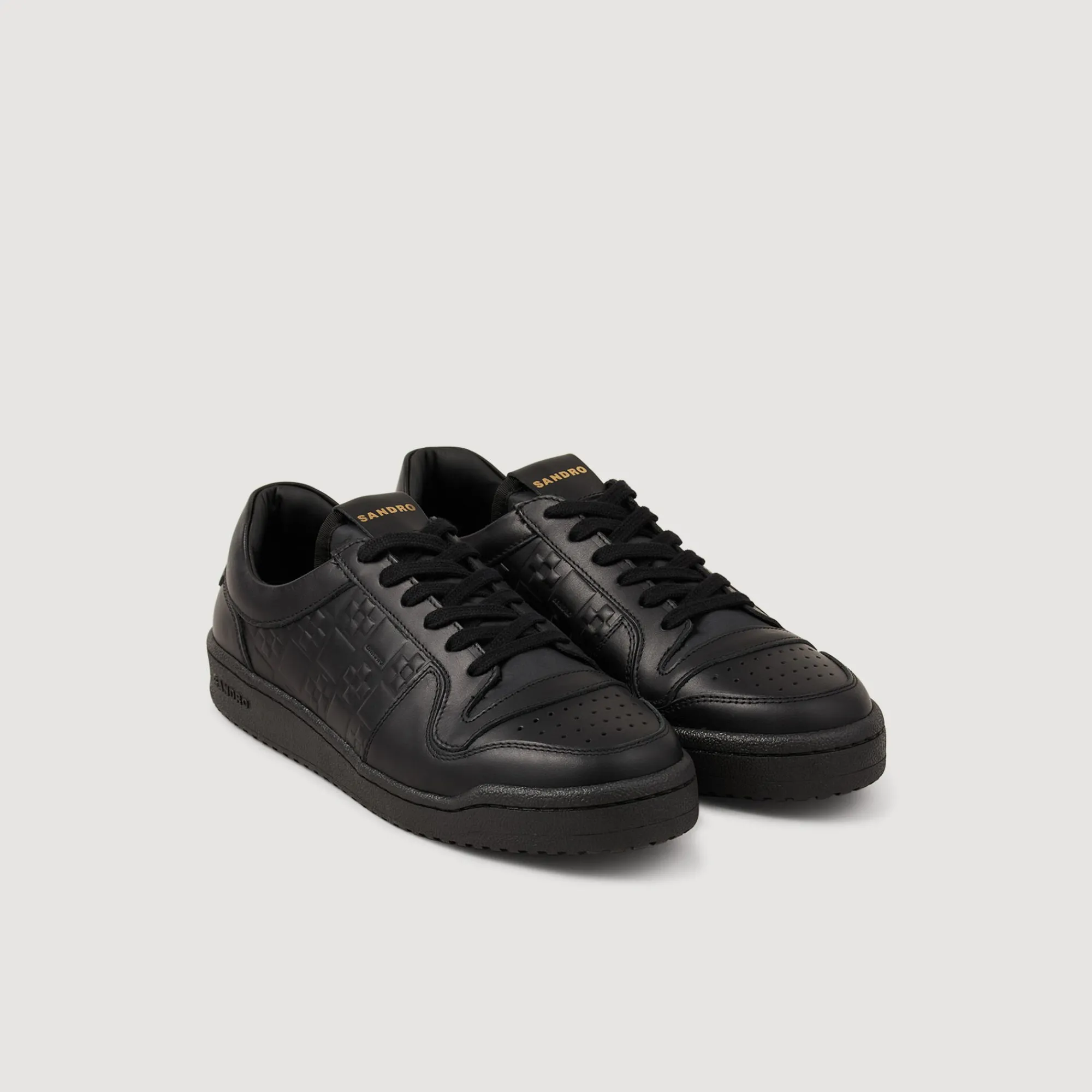 Sneakers*SANDRO Sneakers Basses En Cuir Noir
