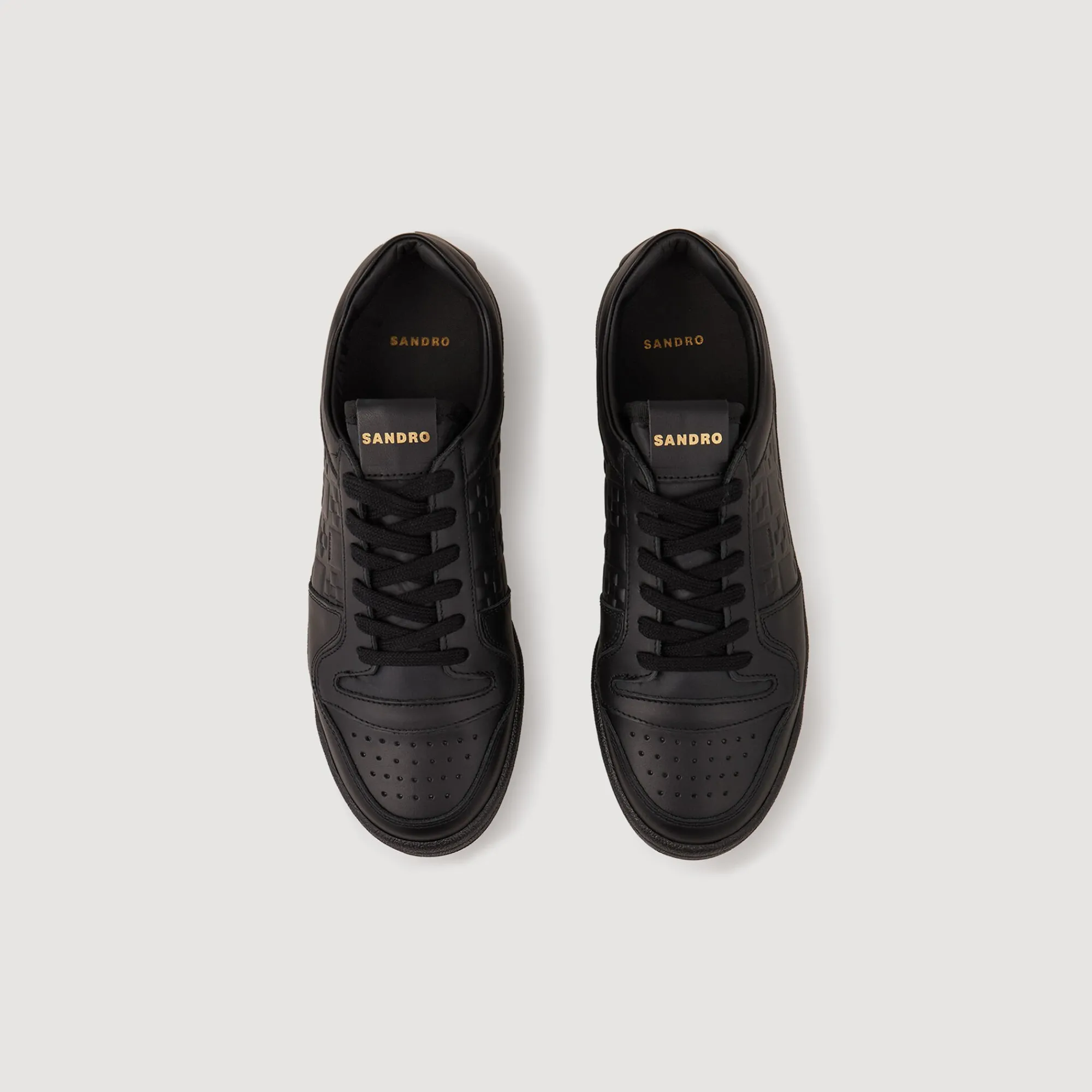 Sneakers*SANDRO Sneakers Basses En Cuir Noir
