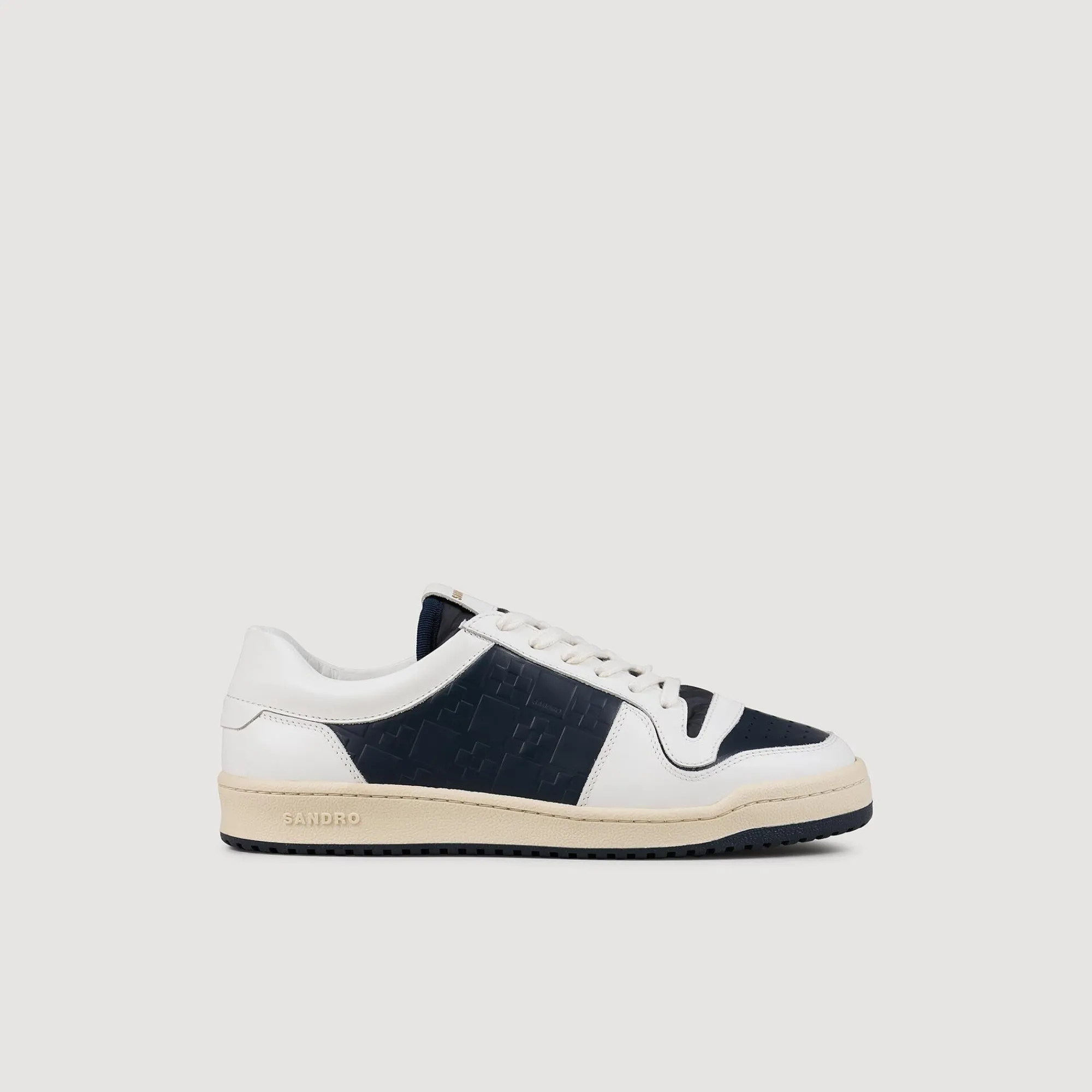 Sneakers*SANDRO Sneakers Basses En Cuir Marine