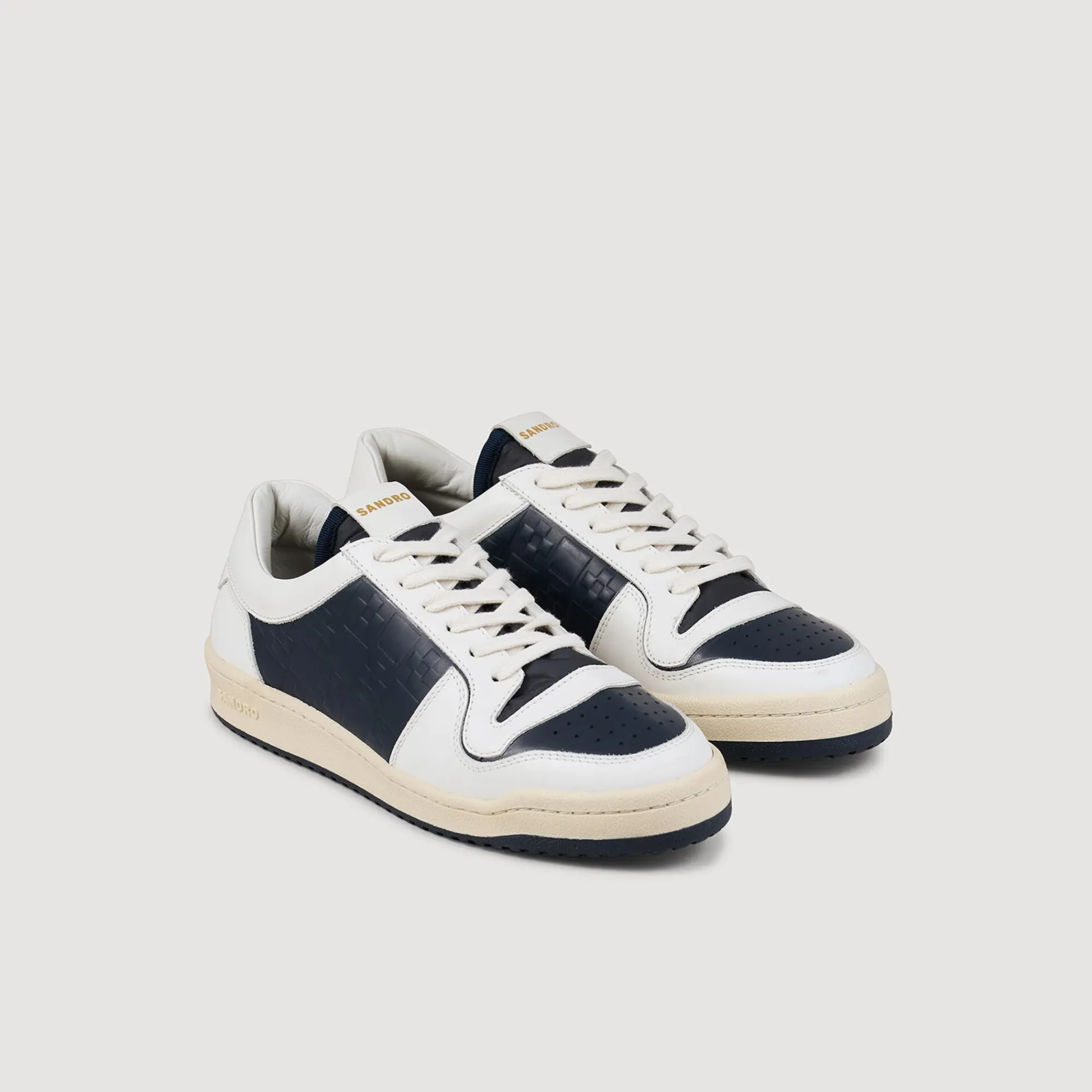 Sneakers*SANDRO Sneakers Basses En Cuir Marine
