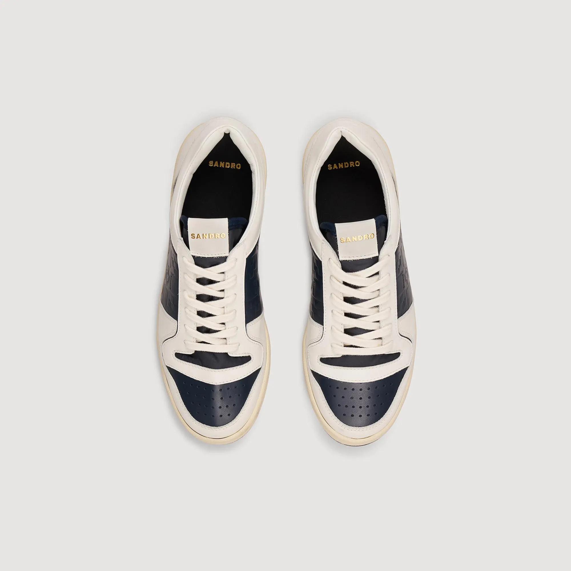 Sneakers*SANDRO Sneakers Basses En Cuir Marine