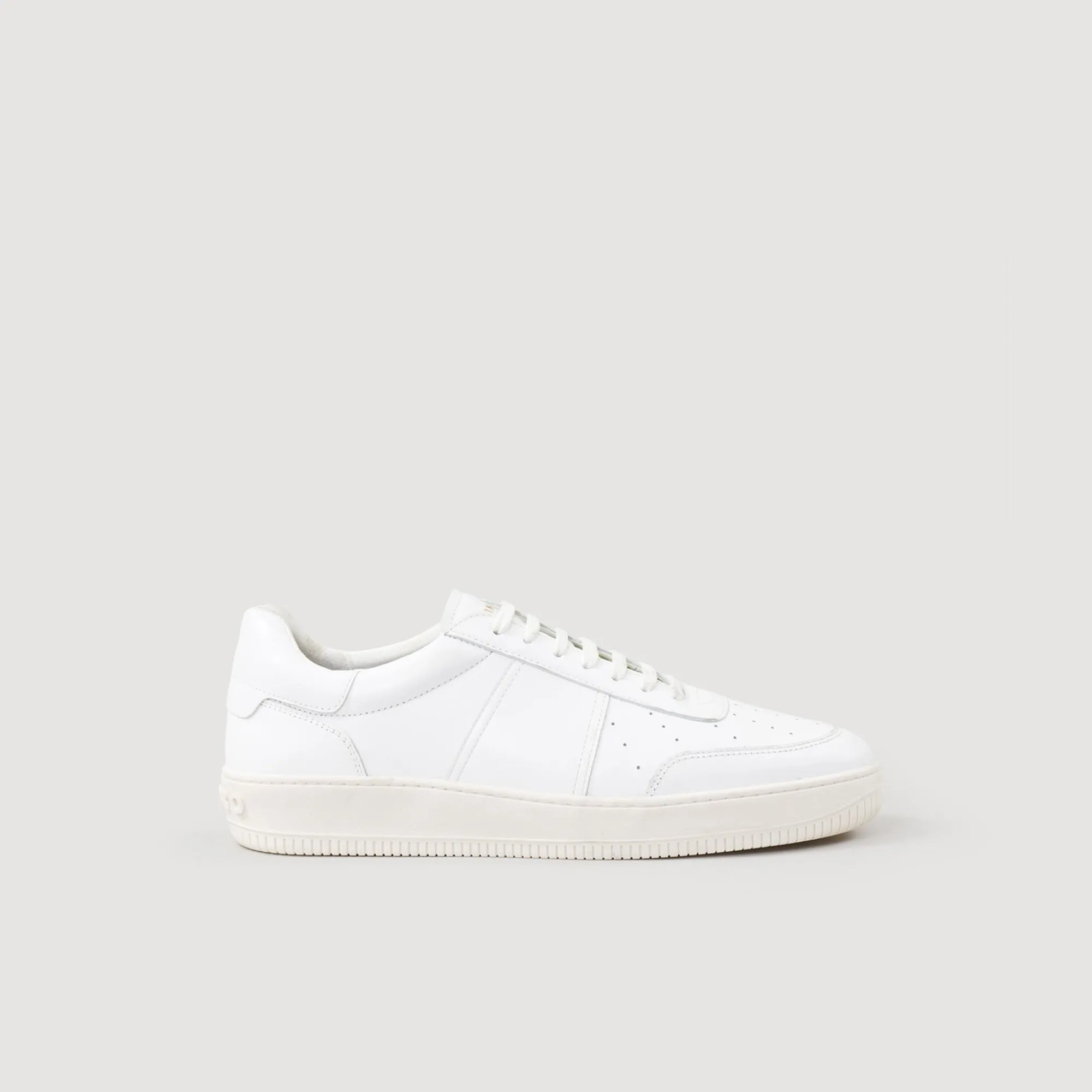 Sneakers*SANDRO Sneakers En Cuir De Tannerie Certifiée blanc