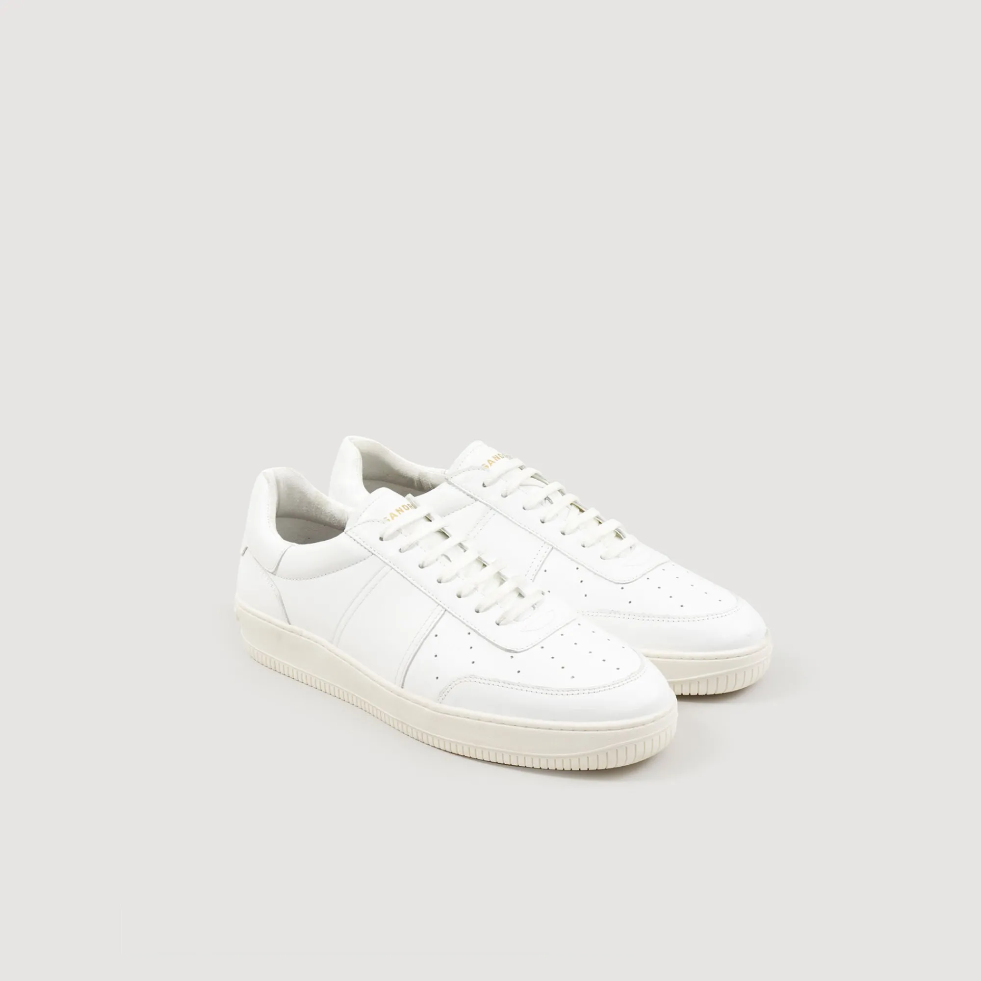 Sneakers*SANDRO Sneakers En Cuir De Tannerie Certifiée blanc
