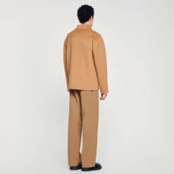 Manteaux & Blousons|Chemises*SANDRO Surchemise Zippée Camel