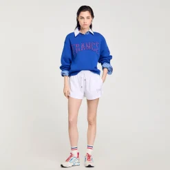 Pulls & Cardigans*SANDRO Sweat Brodé France Bleu