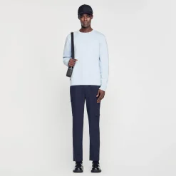 Sweats & Joggings*SANDRO Sweat Molletonné Brodé Bleu Ciel