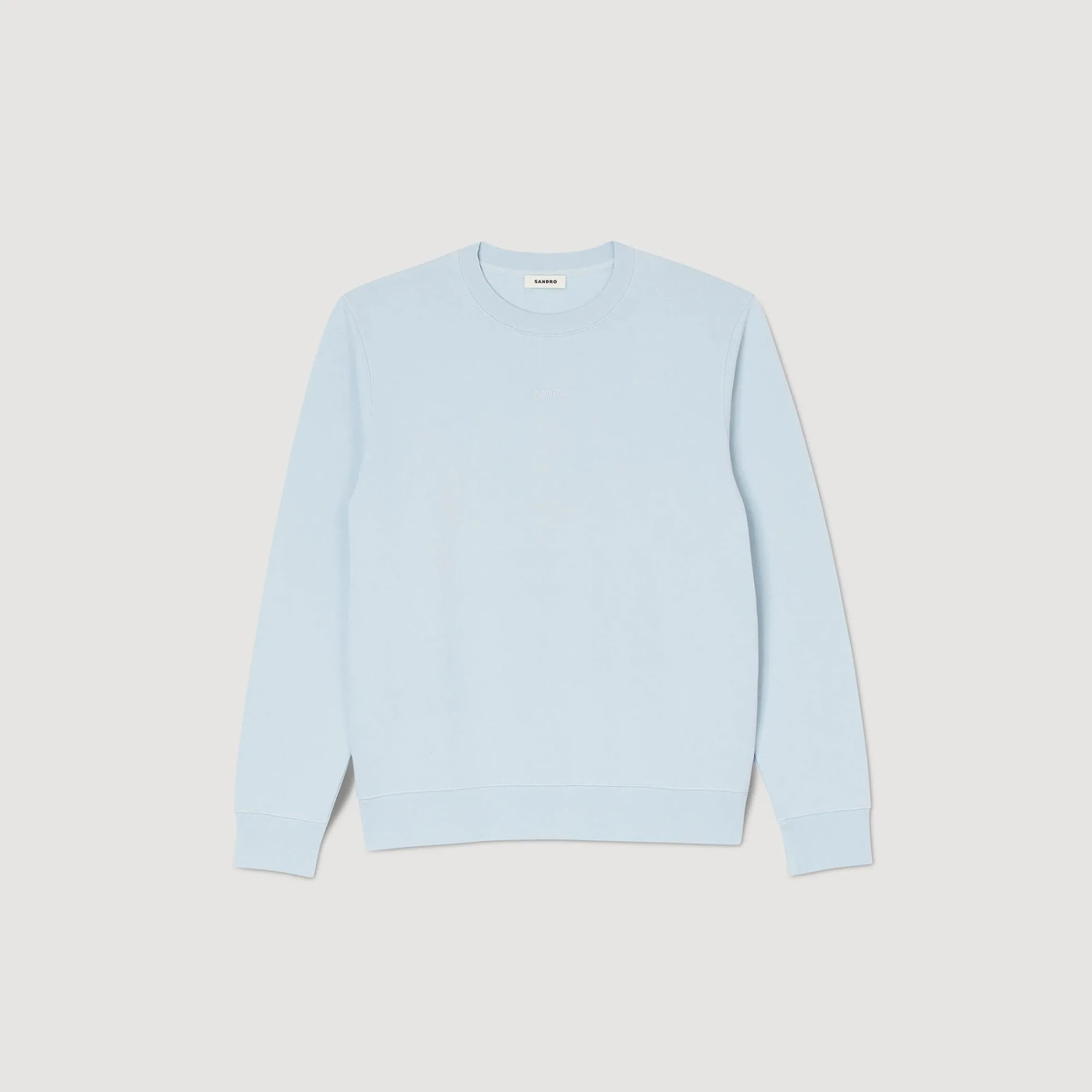 Sweats & Joggings*SANDRO Sweat Molletonné Brodé Bleu Ciel