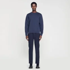 Sweats & Joggings*SANDRO Sweat Molletonné Brodé Marine