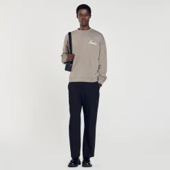 Sweats & Joggings*SANDRO Sweat Oversize Kaki clair