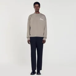 Sweats & Joggings*SANDRO Sweat Oversize Kaki clair