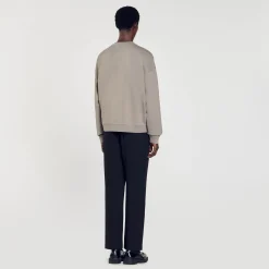 Sweats & Joggings*SANDRO Sweat Oversize Kaki clair