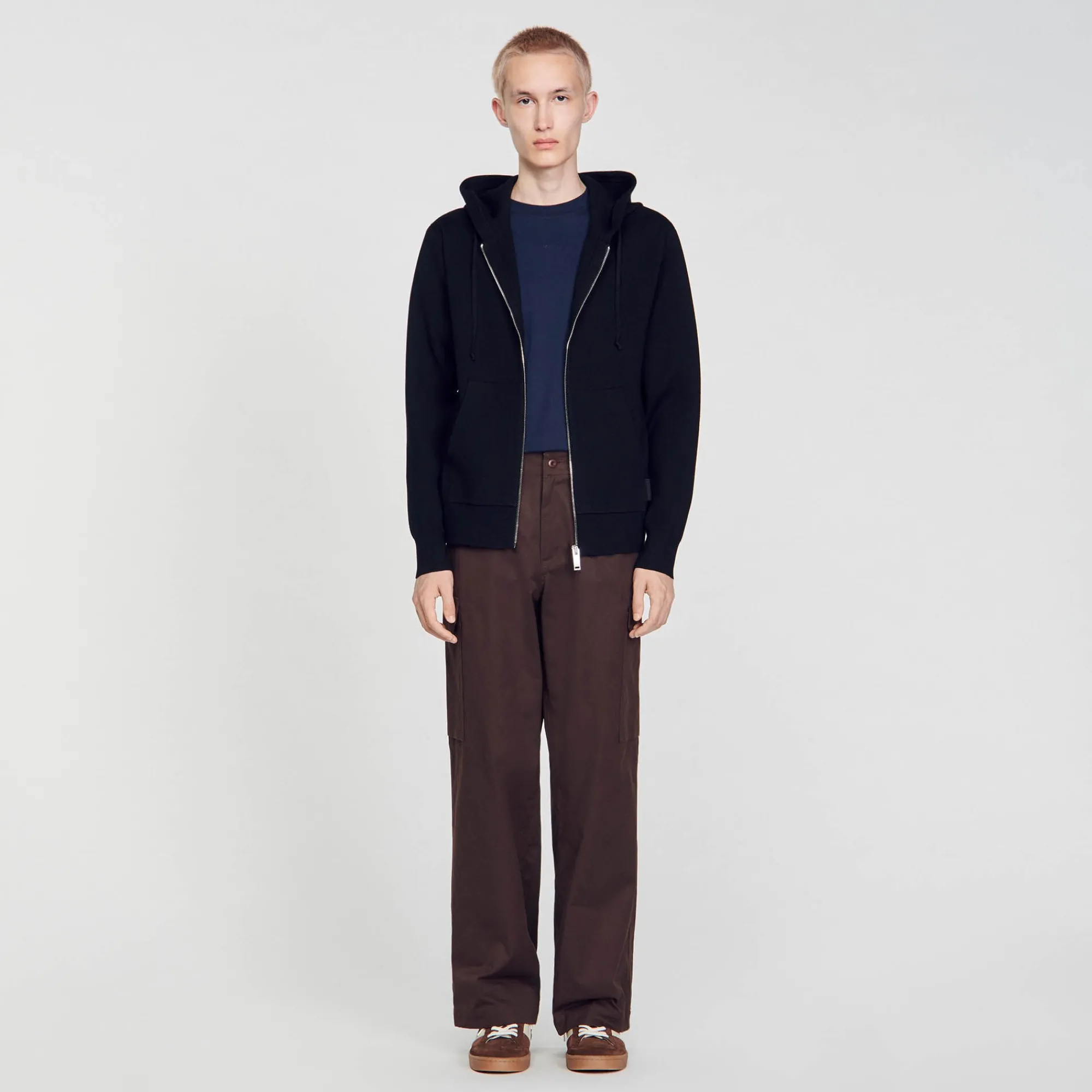 Sweats & Joggings|Pulls & Gilets*SANDRO Sweatshirt à Capuche Noir