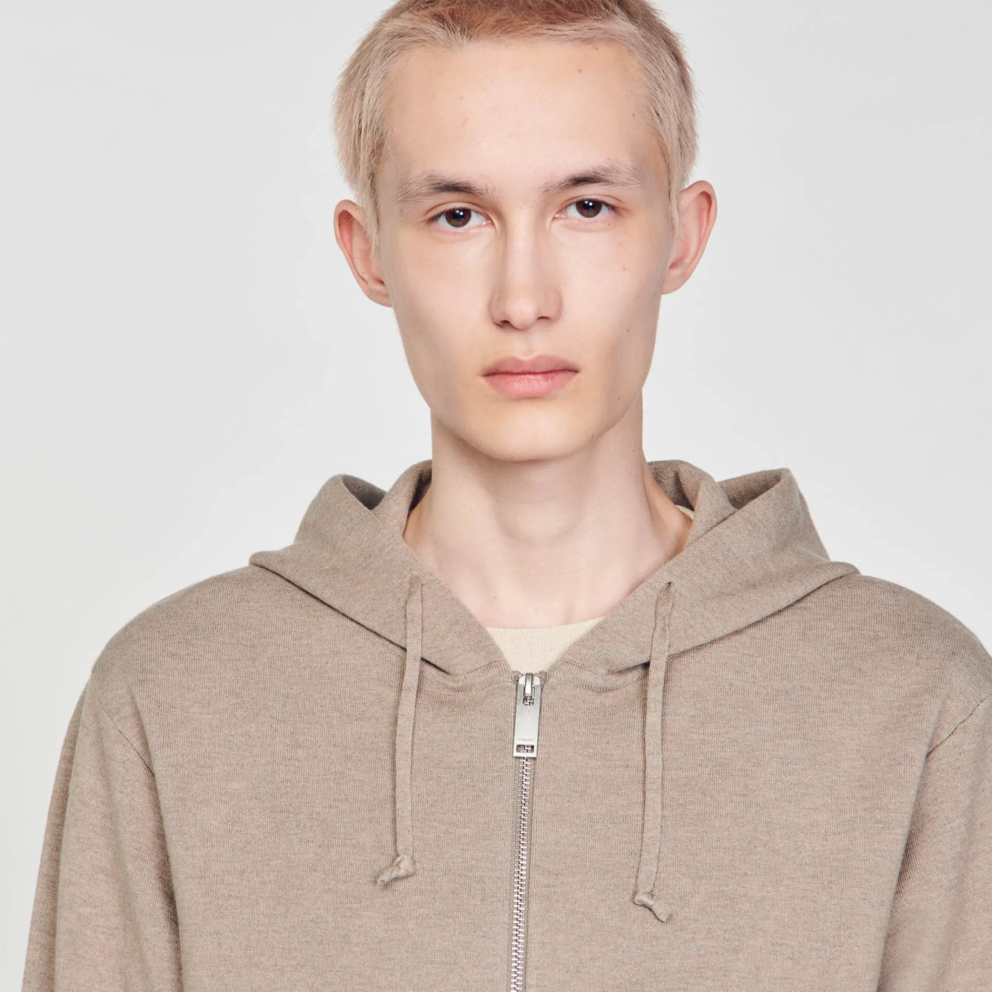 Sweats & Joggings|Pulls & Gilets*SANDRO Sweatshirt à Capuche Marron Clair