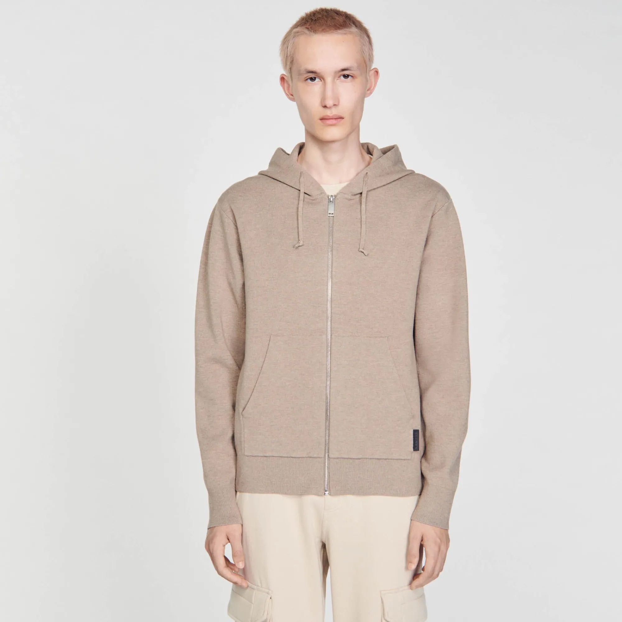 Sweats & Joggings|Pulls & Gilets*SANDRO Sweatshirt à Capuche Marron Clair