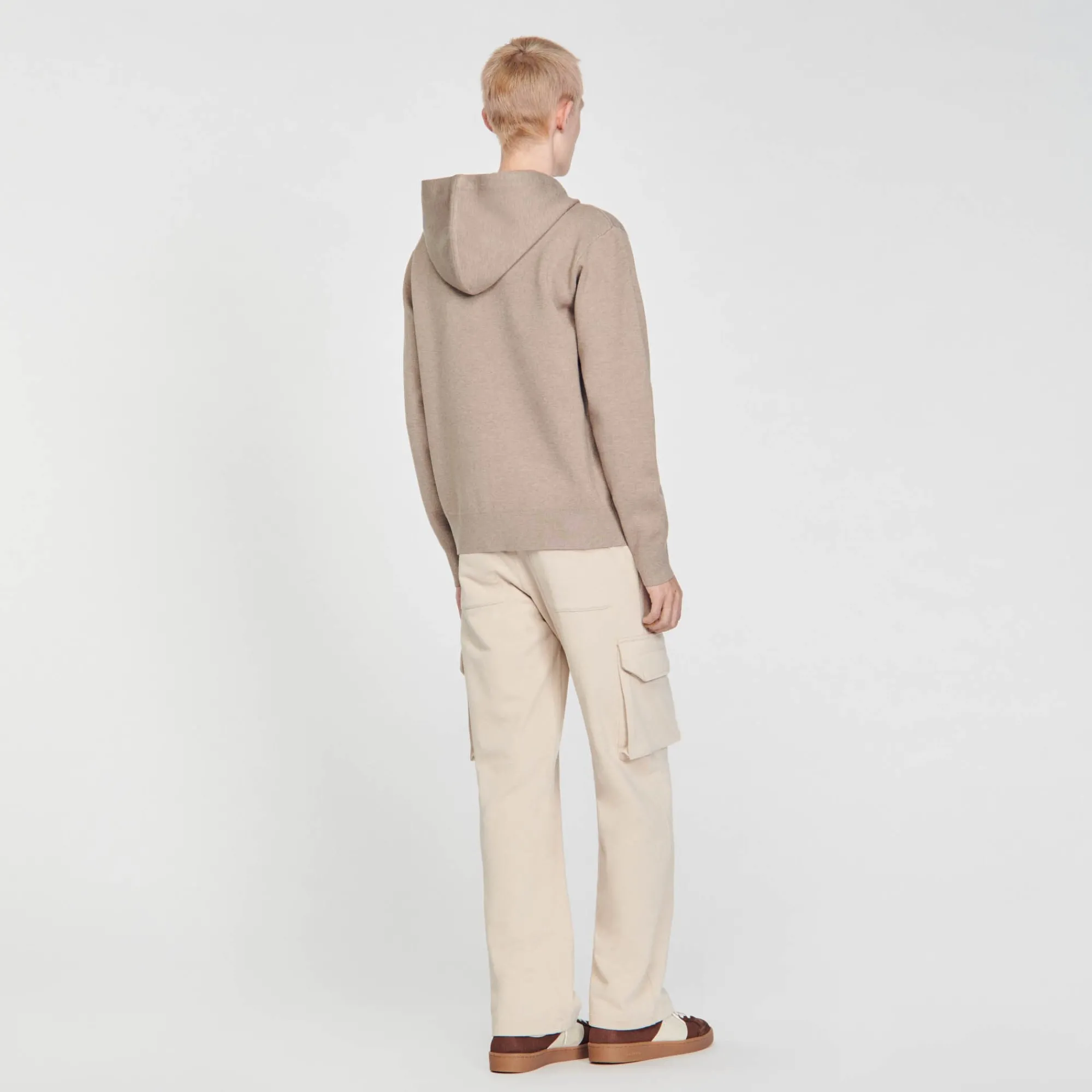 Sweats & Joggings|Pulls & Gilets*SANDRO Sweatshirt à Capuche Marron Clair