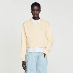 Pulls & Cardigans*SANDRO Sweatshirt 2 En 1 Ecru
