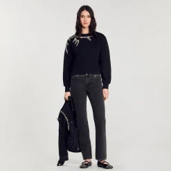 Pulls & Cardigans*SANDRO Sweatshirt Bijou Noir