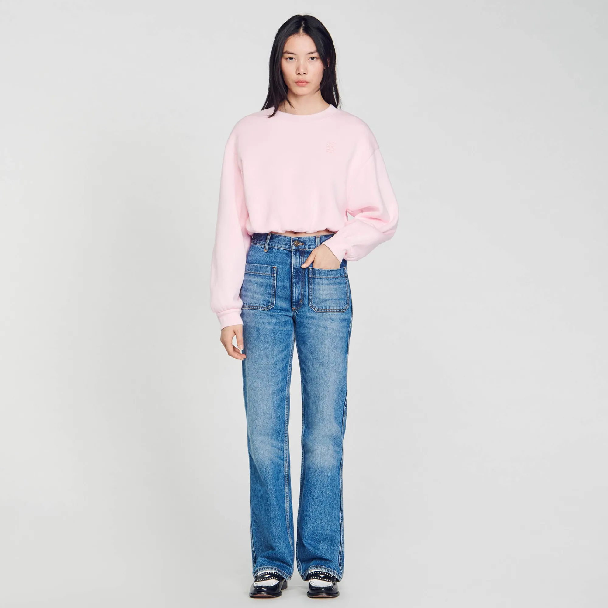 Pulls & Cardigans*SANDRO Sweatshirt Court Rose Clair
