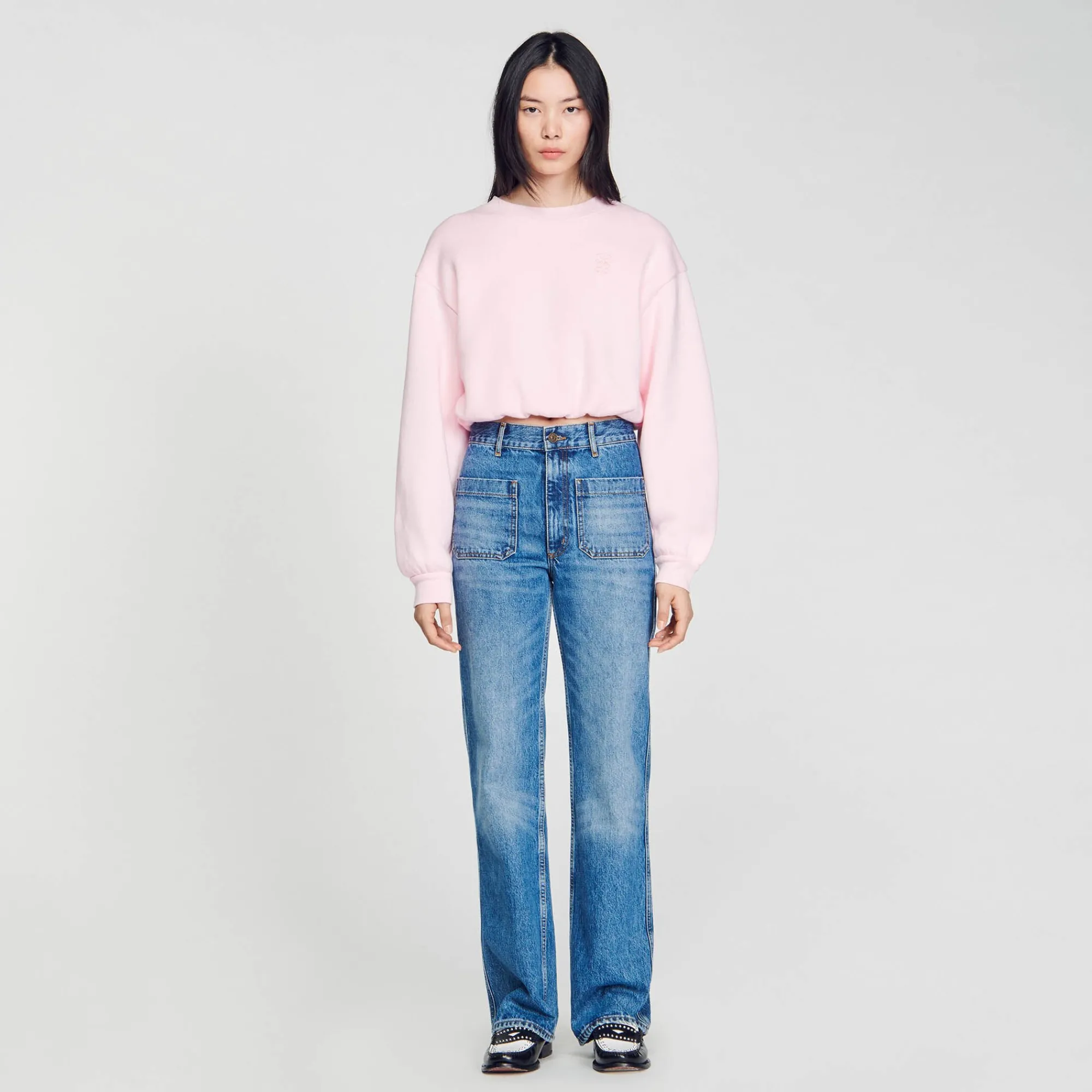 Pulls & Cardigans*SANDRO Sweatshirt Court Rose Clair