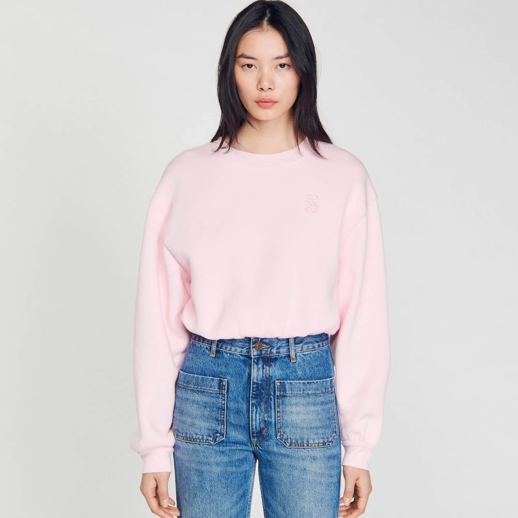 Pulls & Cardigans*SANDRO Sweatshirt Court Rose Clair