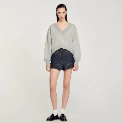 Pulls & Cardigans*SANDRO Sweatshirt Court Gris