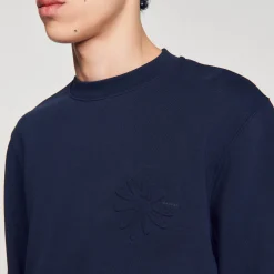 Sweats & Joggings*SANDRO Sweatshirt Fleur En Coton Marine