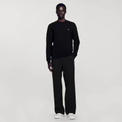 Sweats & Joggings*SANDRO Sweatshirt Square Cross Noir