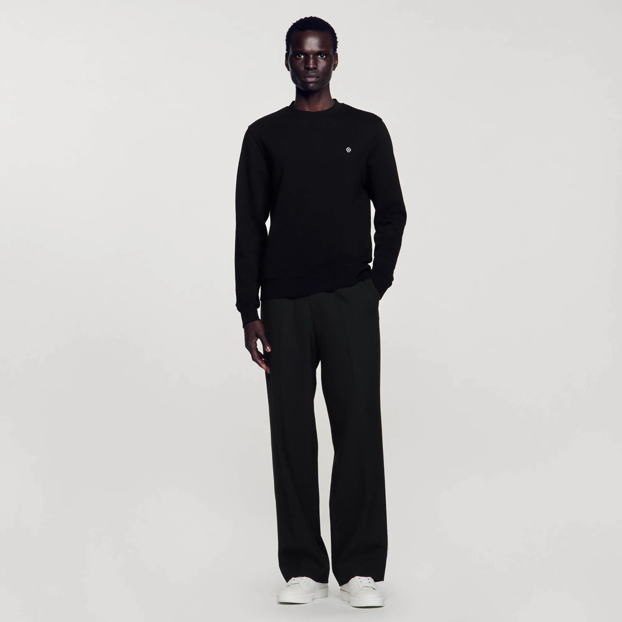 Sweats & Joggings*SANDRO Sweatshirt Square Cross Noir