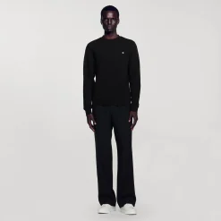 Sweats & Joggings*SANDRO Sweatshirt Square Cross Noir