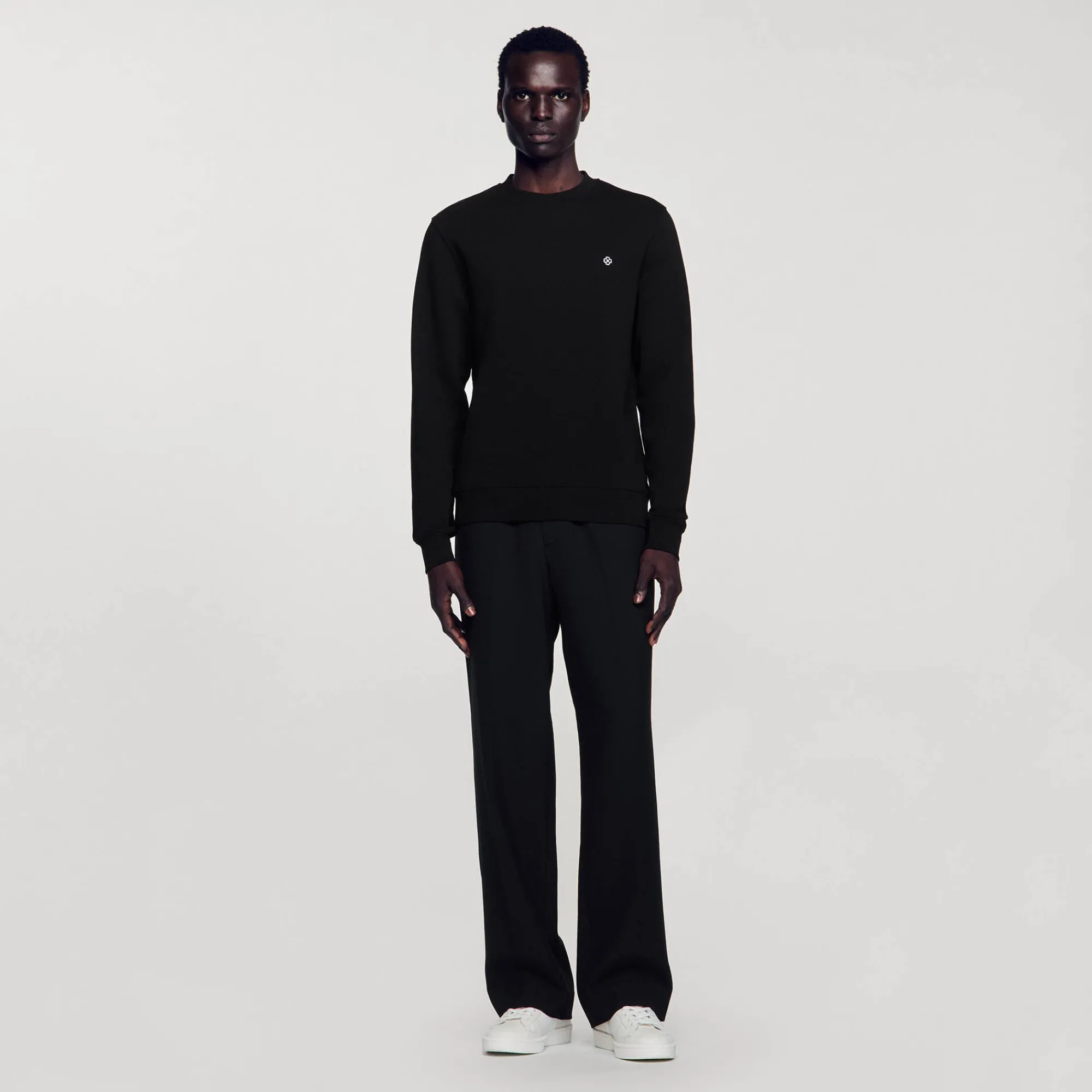 Sweats & Joggings*SANDRO Sweatshirt Square Cross Noir