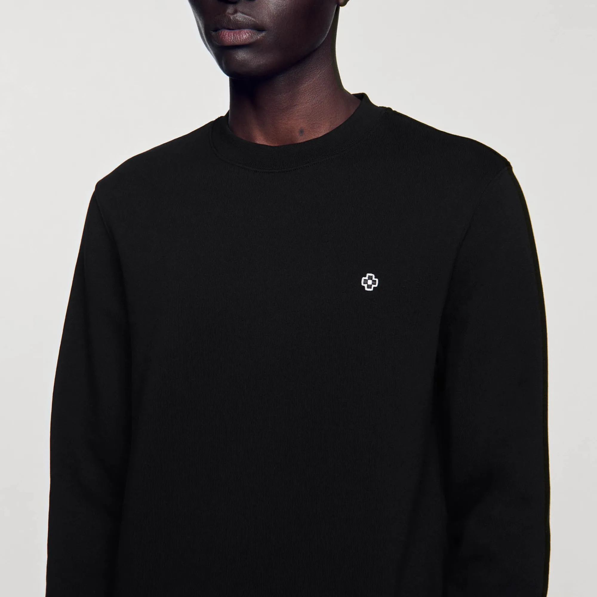 Sweats & Joggings*SANDRO Sweatshirt Square Cross Noir