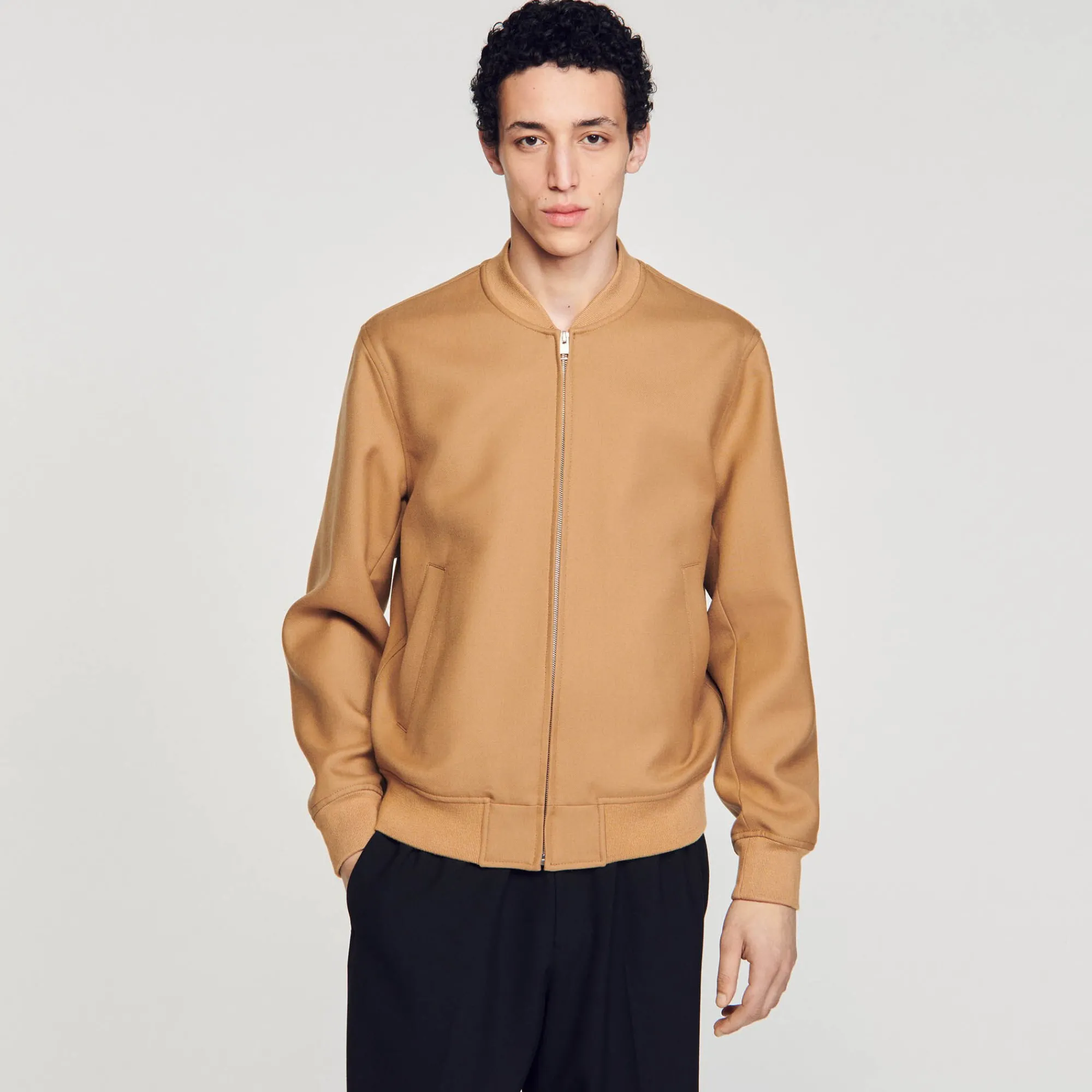 Manteaux & Blousons*SANDRO Teddy Zippé Camel