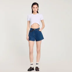 T-Shirts*SANDRO Tee-shirt Court blanc