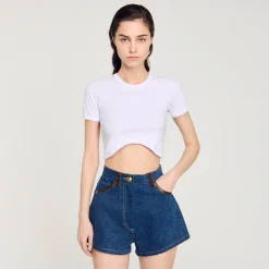 T-Shirts*SANDRO Tee-shirt Court blanc
