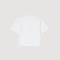 T-Shirts*SANDRO Tee-shirt Court blanc