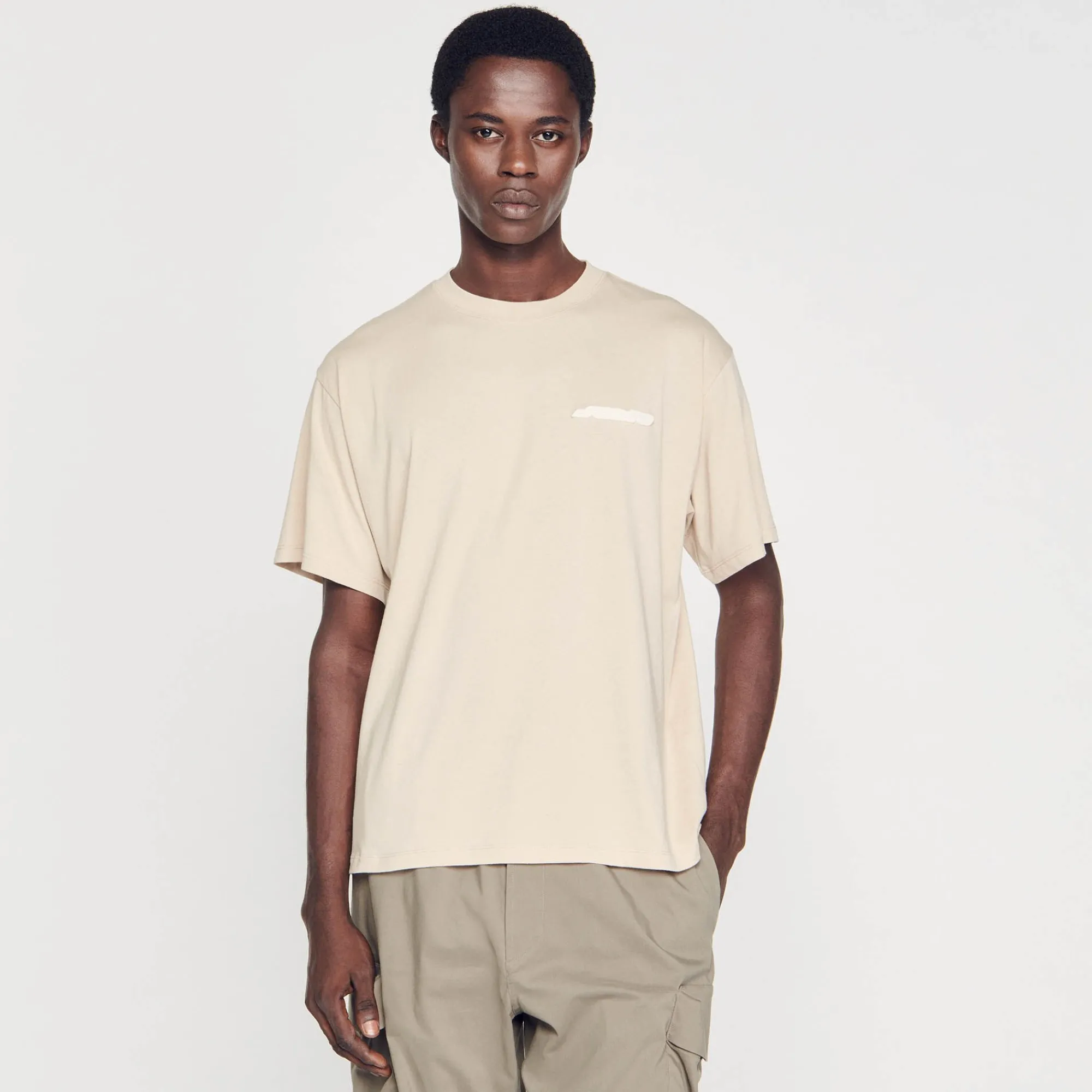 T-Shirts & Polos*SANDRO Tee-shirt En Coton Beige