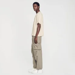 T-Shirts & Polos*SANDRO Tee-shirt En Coton Beige