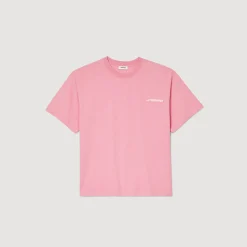 T-Shirts & Polos*SANDRO Tee-shirt En Coton Rose