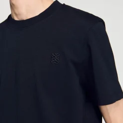 T-Shirts & Polos*SANDRO Tee-shirt En Coton Noir