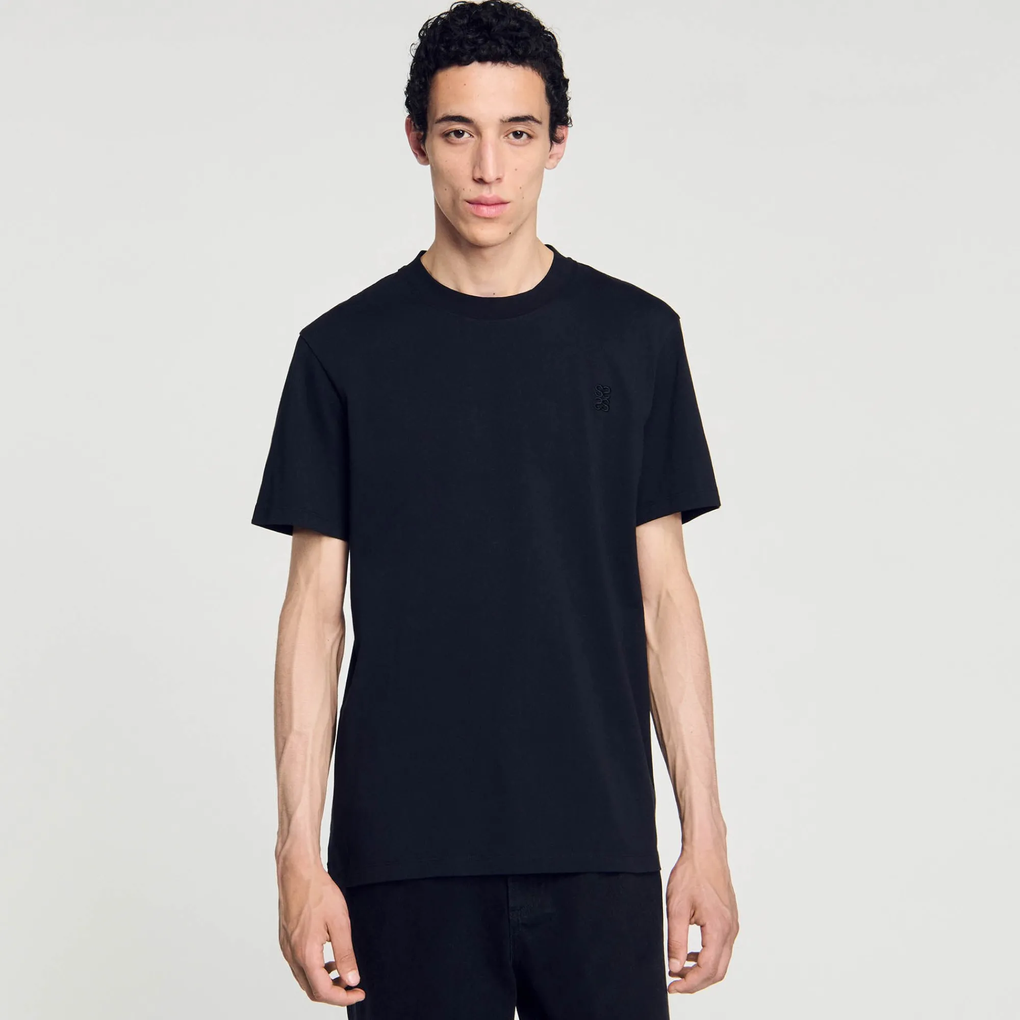 T-Shirts & Polos*SANDRO Tee-shirt En Coton Noir