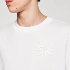T-Shirts & Polos*SANDRO Tee-shirt Fleur En Coton blanc