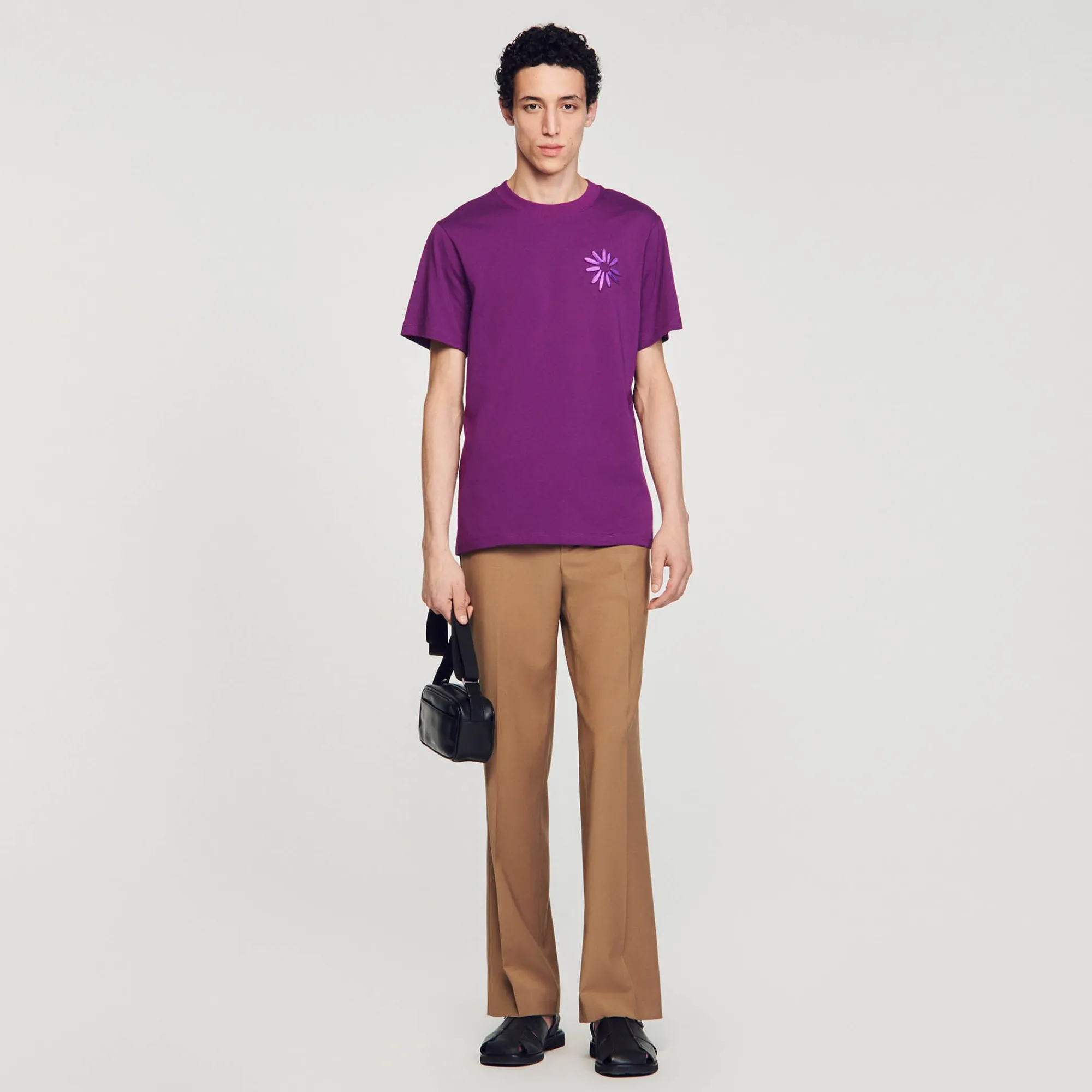 T-Shirts & Polos*SANDRO Tee-shirt Fleur En Coton Violet