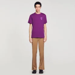 T-Shirts & Polos*SANDRO Tee-shirt Fleur En Coton Violet