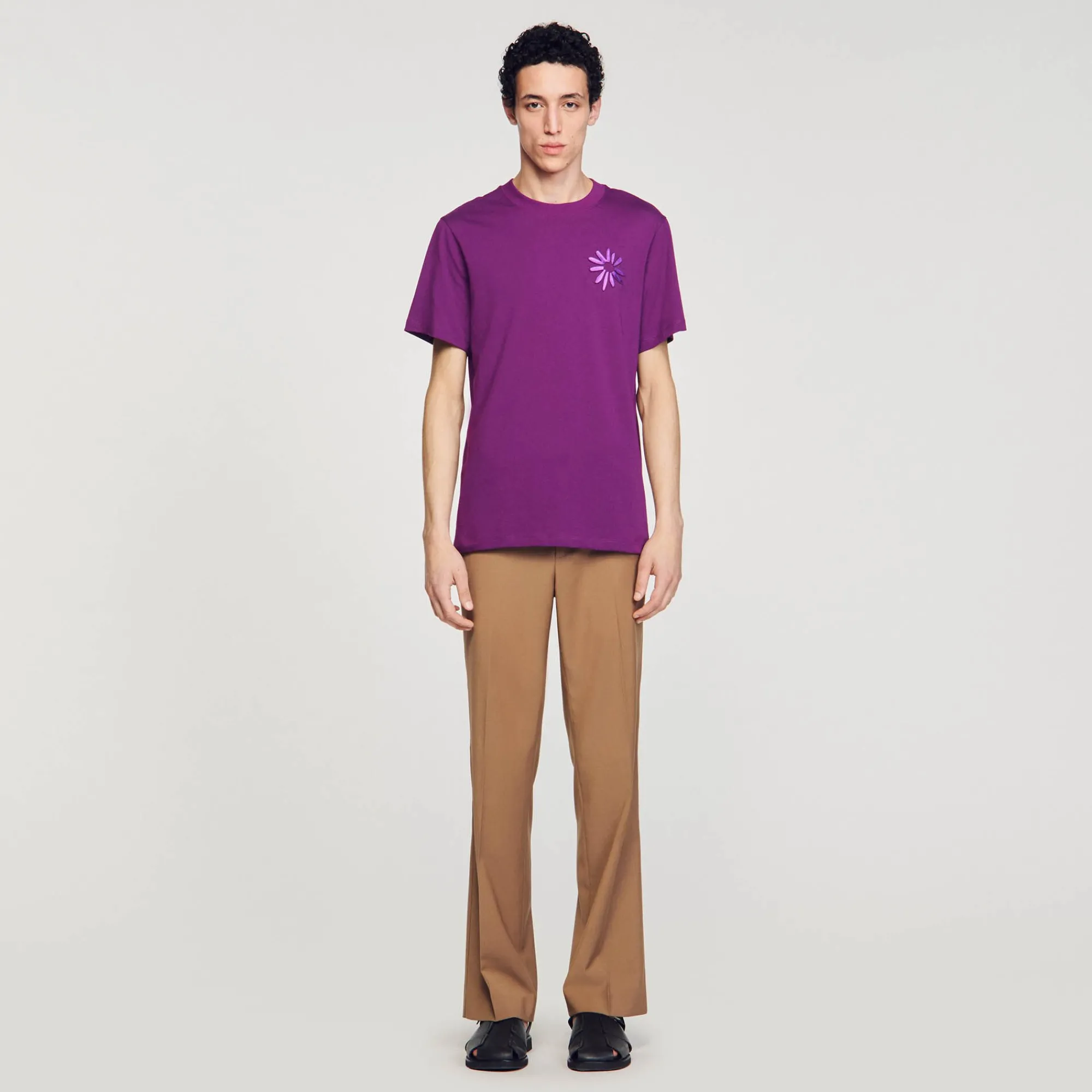 T-Shirts & Polos*SANDRO Tee-shirt Fleur En Coton Violet